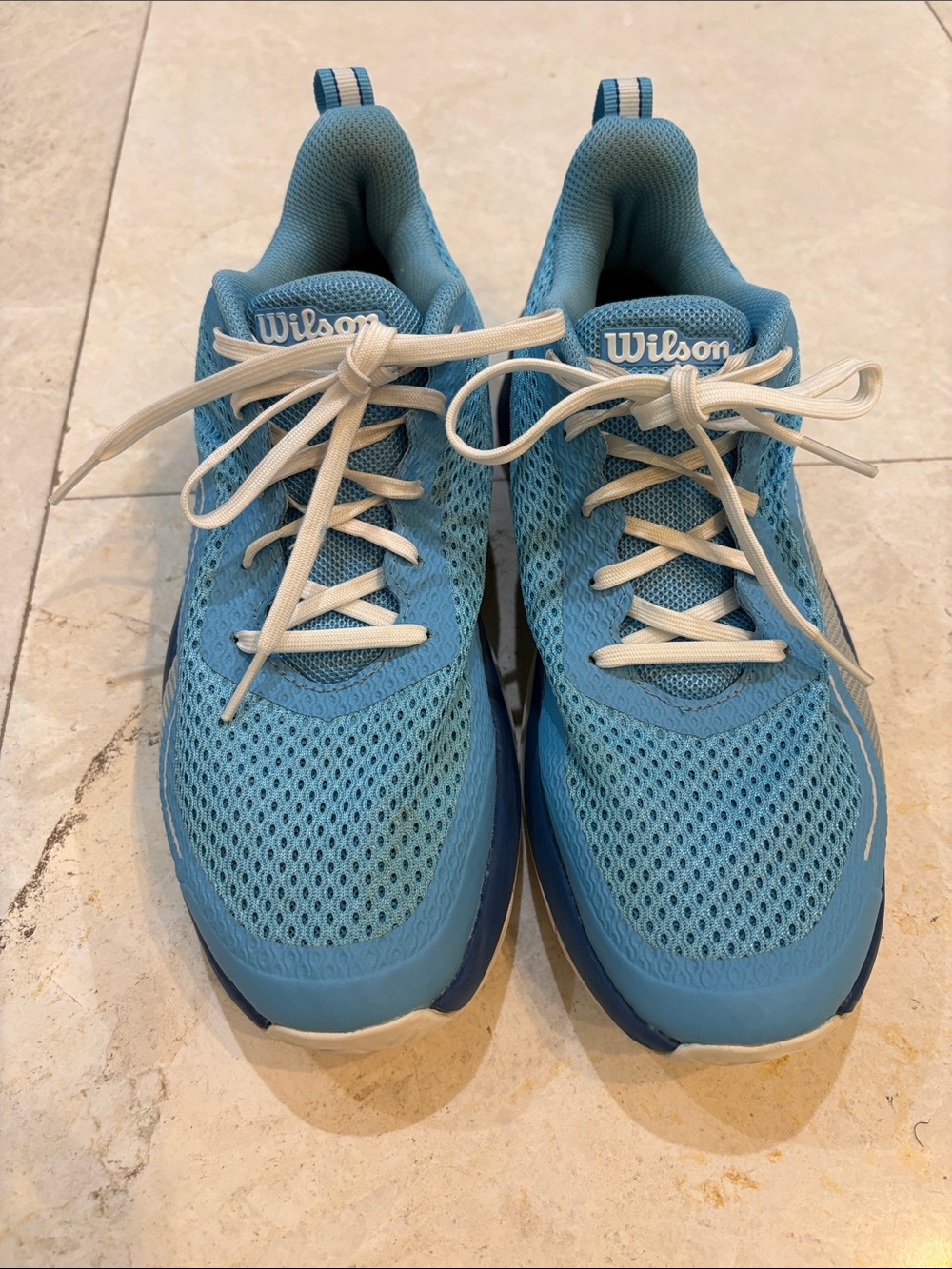 Wilson Light Blue Tennis Women's Mesh Athletic Sneakers